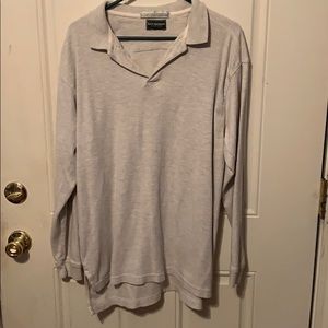 Men’s grey long sleeve cotton shirt